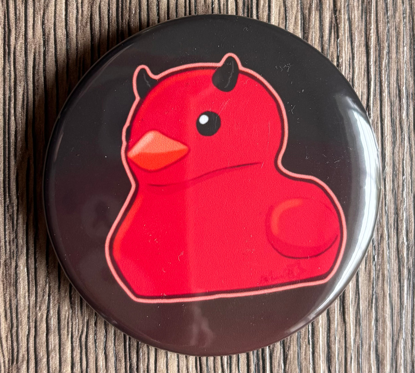 Evil Red Duck (Button)