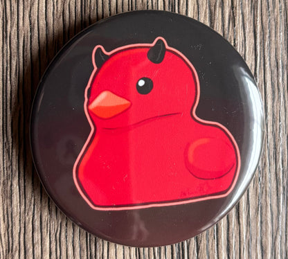 Evil Red Duck (Button)