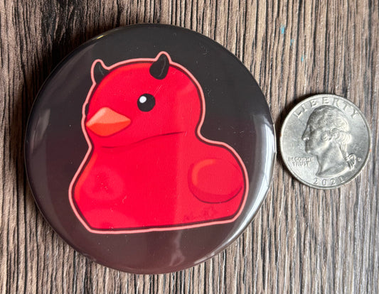 Evil Red Duck (Button)