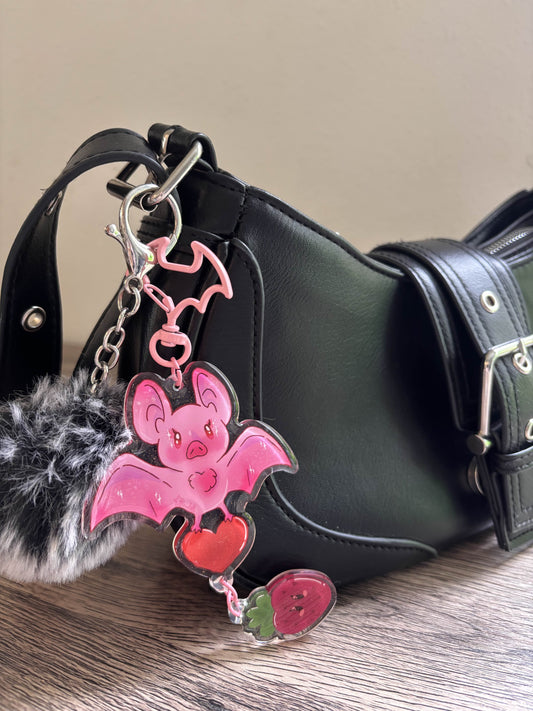 Pink Berry Bat (Keychain)