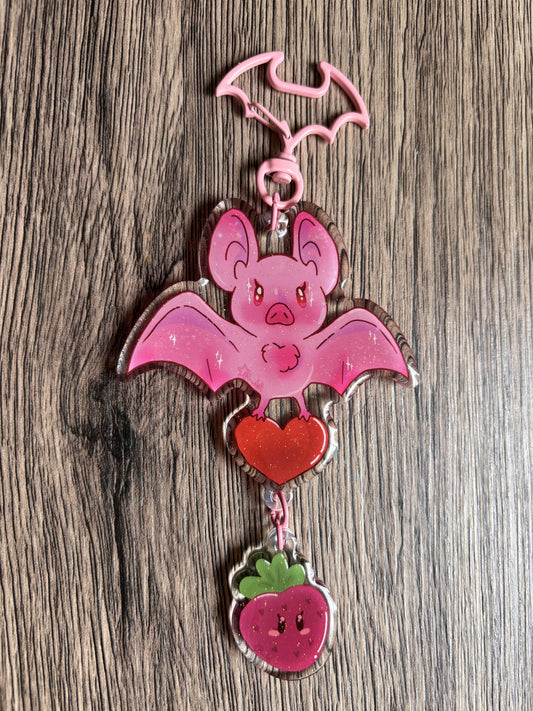 Pink Berry Bat (Keychain)